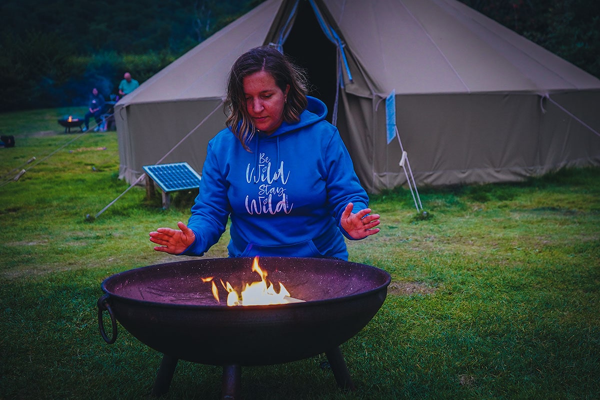 BE WILD STAY WILD Unisex Hoodie. Artfully/Wild Print. Perfect outdoor gear for glamping by the campfire. Sustainable Clothing.  