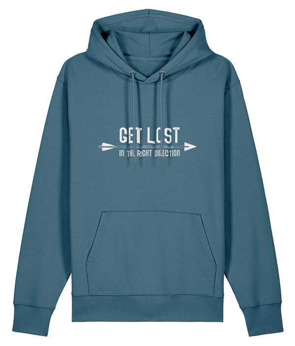 GET LOST IN THE RIGHT DIRECTION Organic Heavy Hoodie [UNISEX]