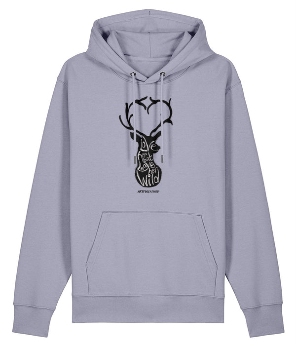 LEAVE HER WILD DEER Organic Heavy Hoodie [UNISEX]