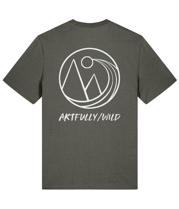 ARTFULLY WILD Organic White Circle Back Classic T-Shirt [UNISEX]