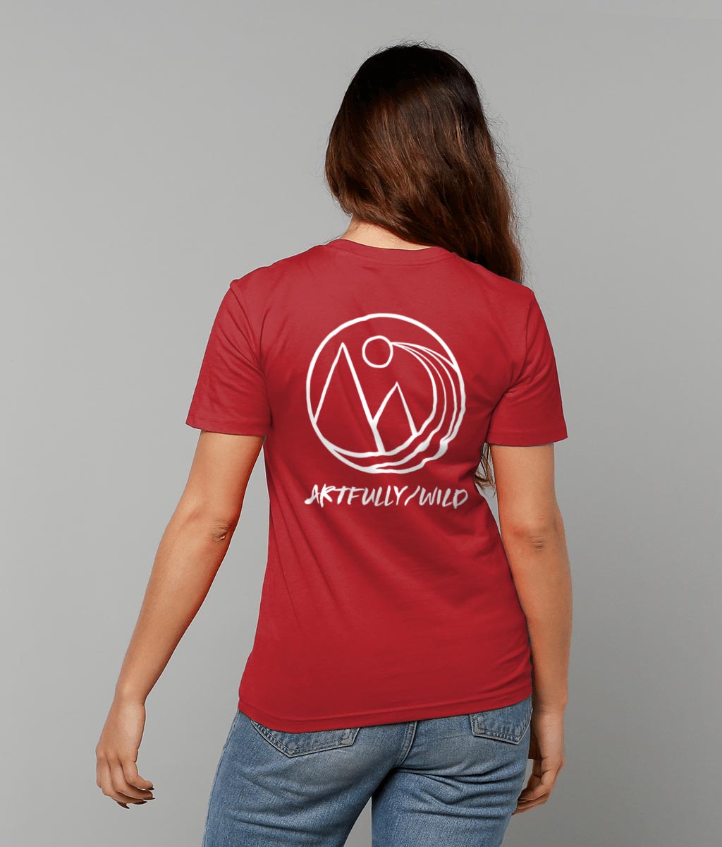 ARTFULLY WILD Organic White Circle Back Classic T-Shirt [UNISEX]