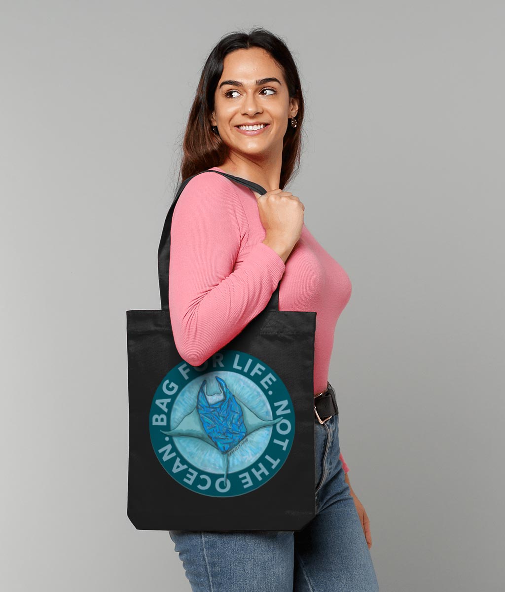 BAG FOR LIFE. NOT THE OCEAN Recycled Canvas Tote Bag
